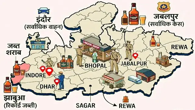 बंडा जहरीली शराब कांड के बाद भी नहीं थमी शराब दुकानों की गड़बड़ी, 9301 केस, 5 हजार आरोपी गिरफ्तार