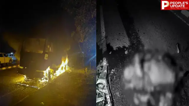 50 मीटर तक घिसटती रही गाड़ी: लगी आग, युवक की मौत
