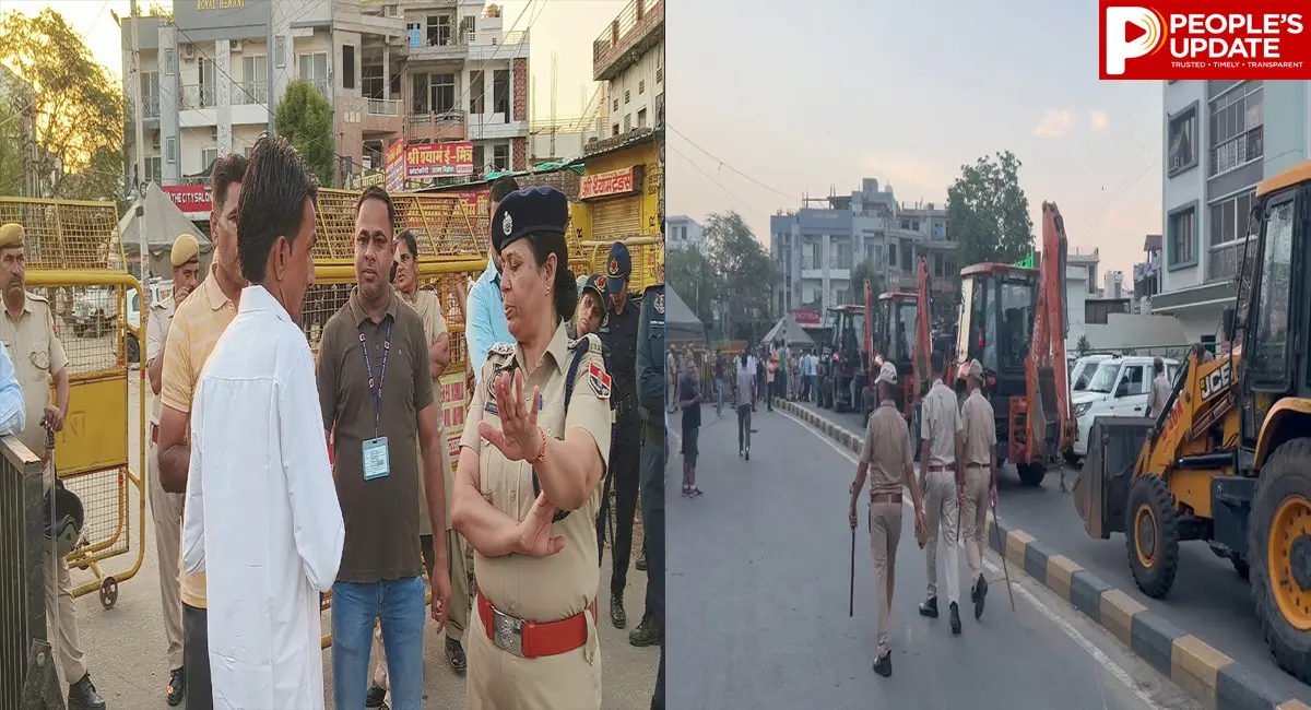 धारा 163 लागू, 3 हजार पुलिसकर्मियों की तैनाती के बीच हटाया जा रहा अतिक्रमण, इंटरनेट सेवाएं भी बंद