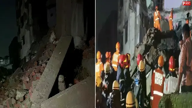 देखते ही देखते ढही चार मंजिला इमारत, मलबे में दबे कई लोग, एक की मौत
