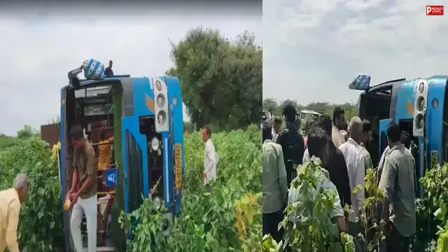 धार में पलटी यात्रियों से भरी बस, 12 घायल, हादसे के बाद ड्राइवर-कंडक्टर फरार!