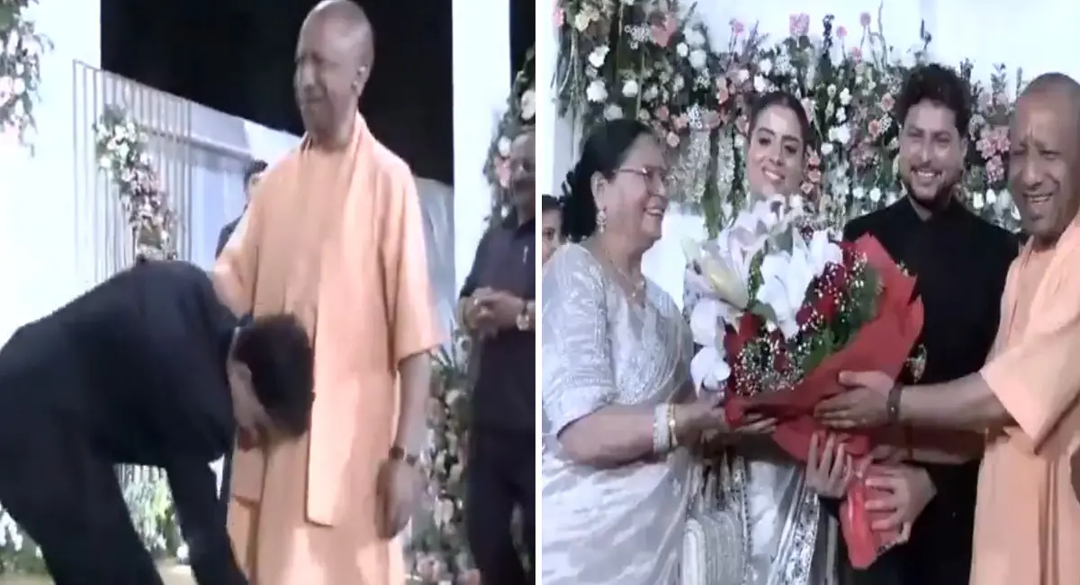 रोल्स-रॉयस विंटेज कार से होटल पहुंचे कुलदीप, CM योगी के छुए पैर - Image 2