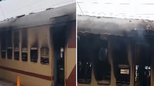 सासाराम- पटना इंटरसिटी के जनरल डिब्बे में लगी आग, प्लेटफॉर्म पर खड़ी थी ट्रेन अचानक उठा धुआं, सभी यात्री सुरक्षित