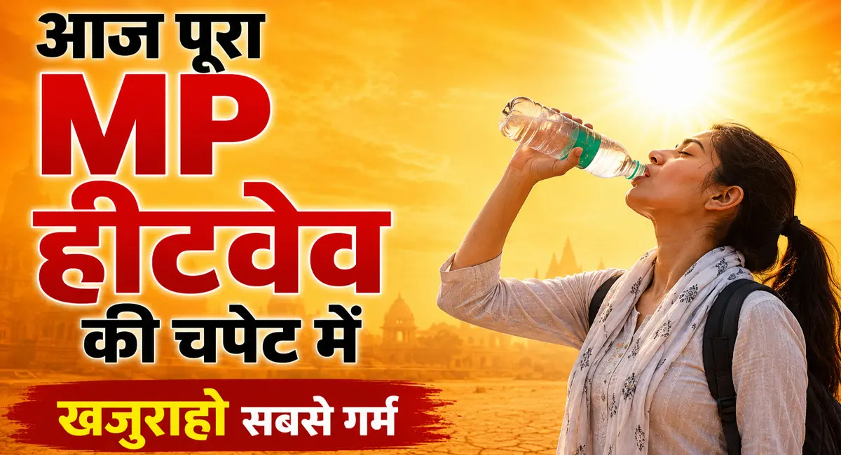 आज पूरे प्रदेश में लू चलेगी ; खजुराहो का तापमान रिकॉर्ड 47.4°C पर पहुंचा, 7 जिलों में रेड अलर्ट