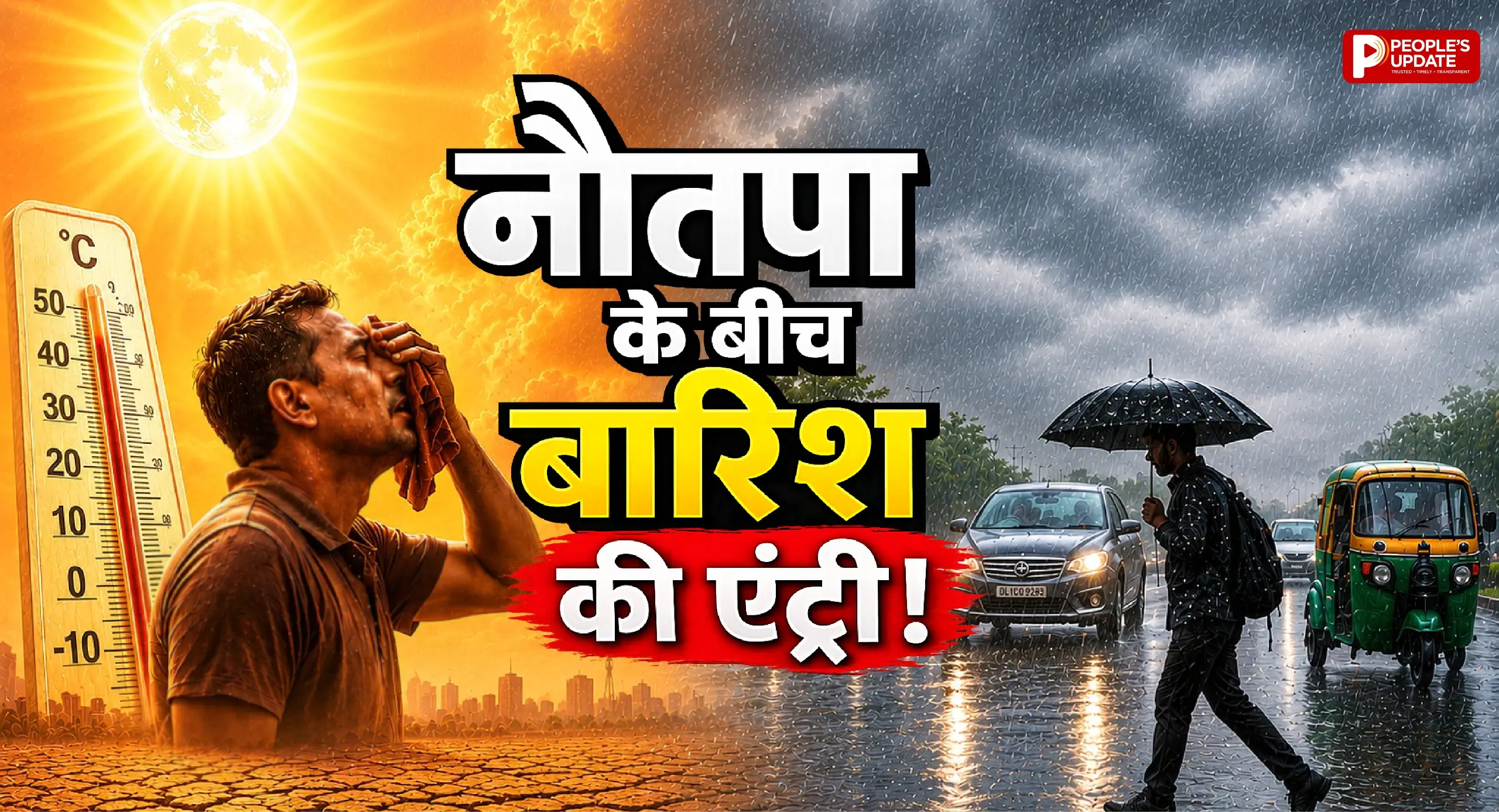 प्री- मानसून बारिश की 25 मई से एंट्री, केरलम में नहीं पहुंचा मानसून, बांदा अब भी सबसे ज्यादा तप रहा