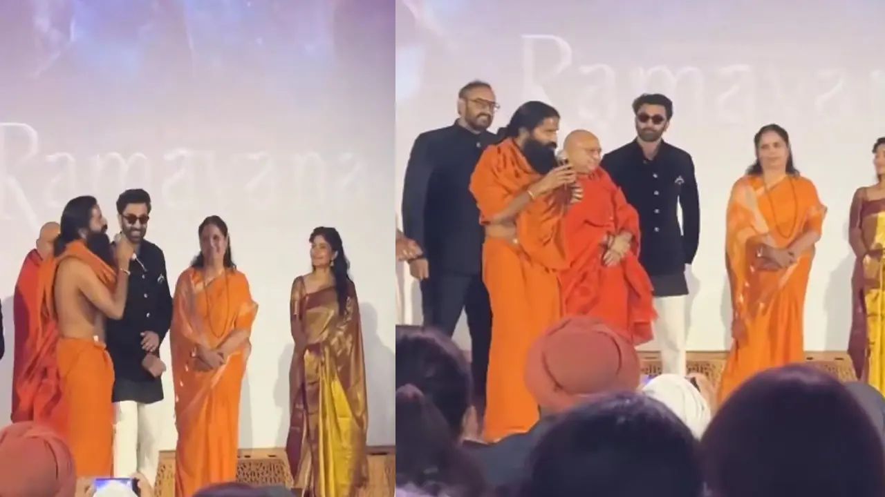 रणबीर ने लिया आशीर्वाद, बाबा रामदेव ने किया योग