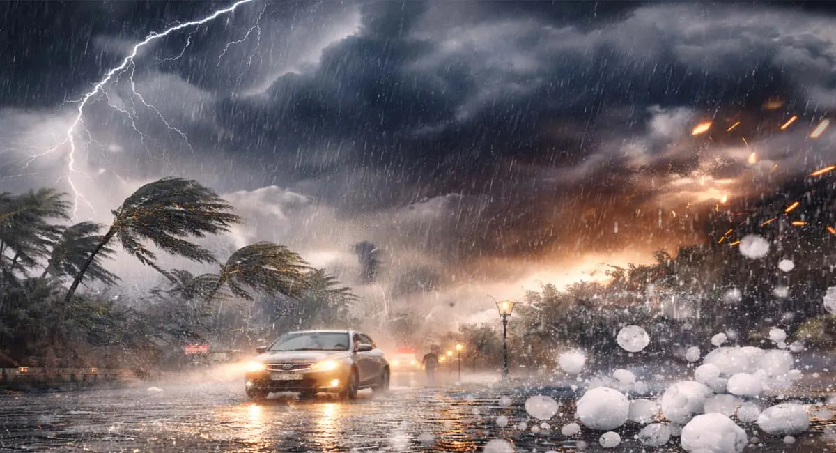 IMD की चेतावनी अगले 72 घंटे भारी, आंधी, बारिश और ओलों से सावधान