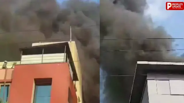 आसमान तक उठा काला धुआं, आग बुझाने की जद्दोजहद जारी