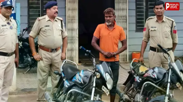 बाइक चोरी करने वाला आरोपी गिरफ्तार, दो चोरी की मोटरसाइकिलें बरामद
