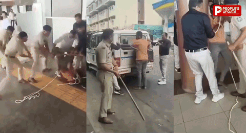 पुलिस की जीप से बंधा शख्स, पीछे से बरसी ताबड़तोड़ लाठियां... हत्या के आरोपी की पिटाई का VIDEO वायरल