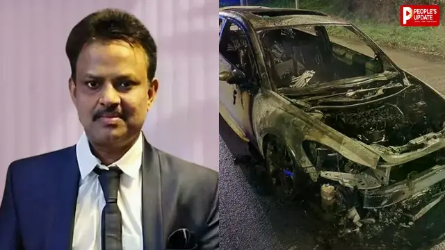 डिवाइडर से टकराते ही धू-धू कर जली कार, जिंदा जले मशहूर न्यूरोसर्जन, VIDEO आया सामने